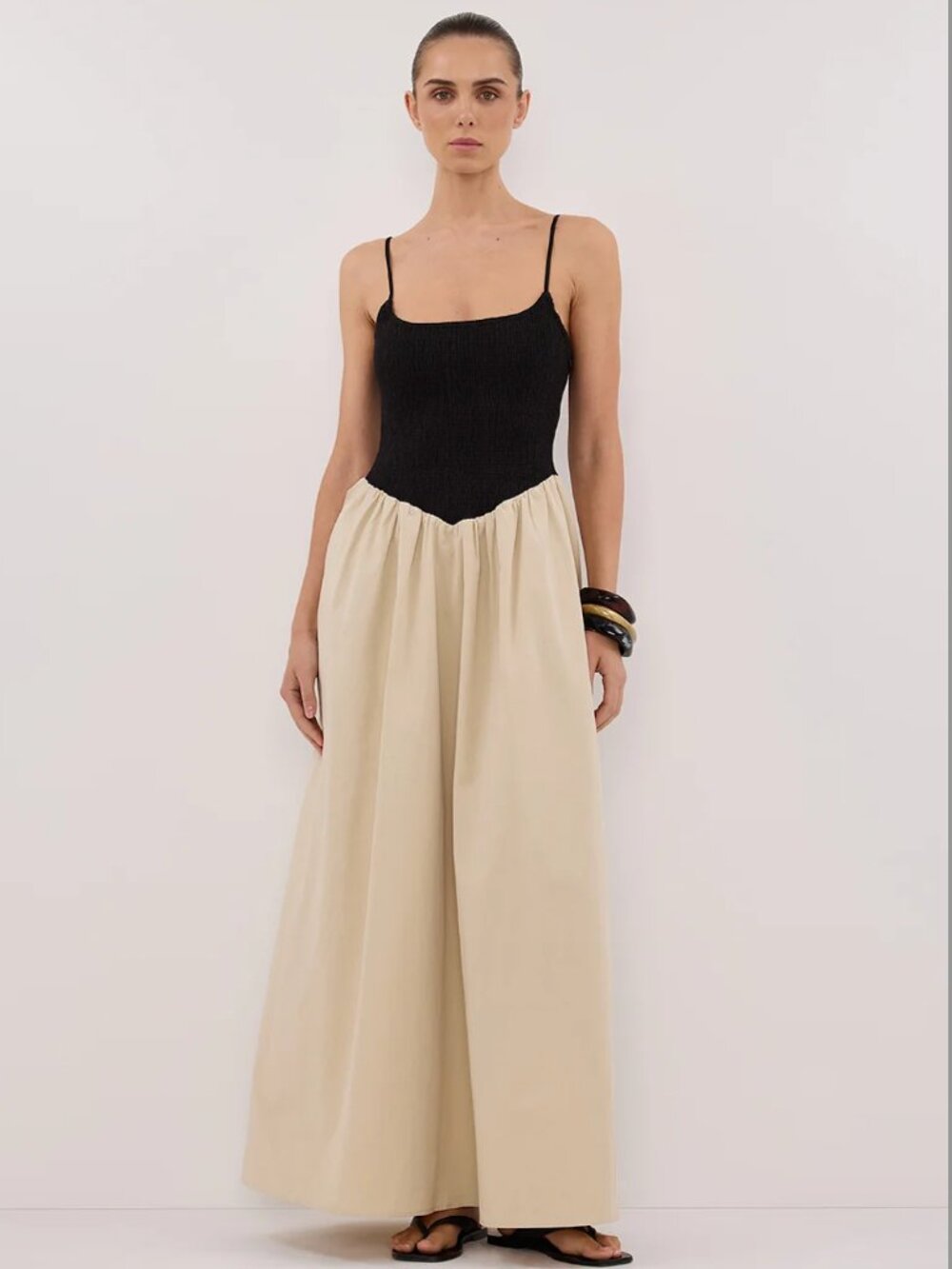 DISSH Milano Black And Stone Midi Dress